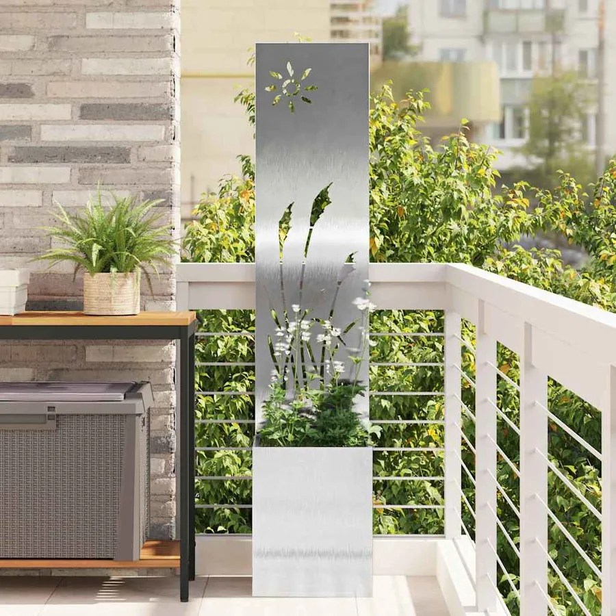 Écran de confidentialité de jardin Fretwork Argenté 32 x 150 cm