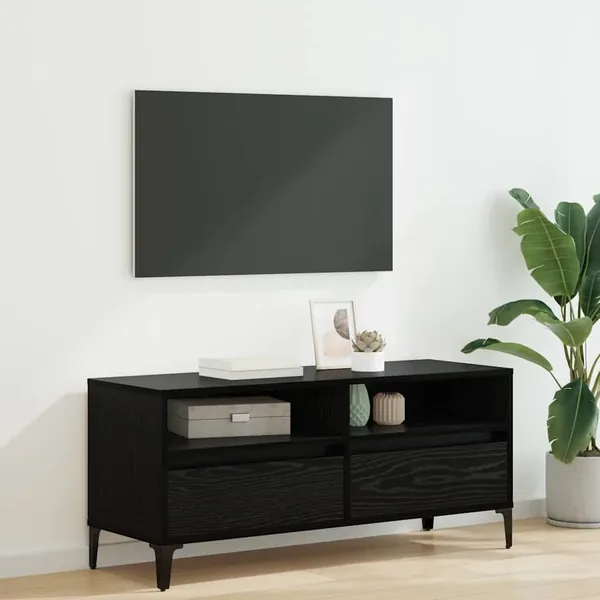 Meuble TV avec tiroir Chêne noir 100 x 34,5 x 44,5 cm