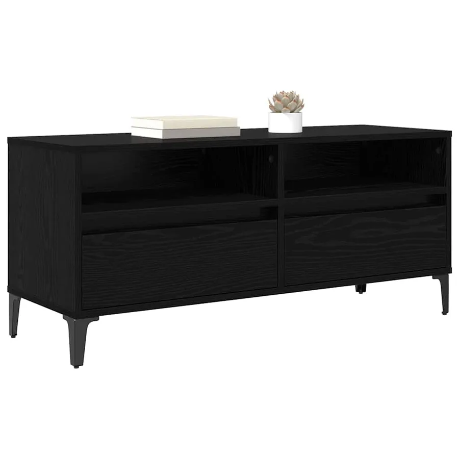Meuble TV avec tiroir Chêne noir 100 x 34,5 x 44,5 cm - 3