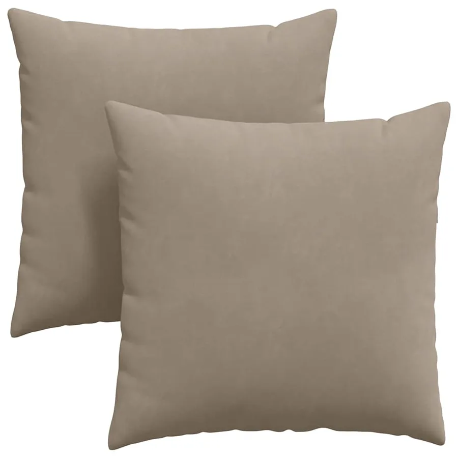 Coussins de canapé 2 pcs Taupe 60 x 60 cm tissu - 2