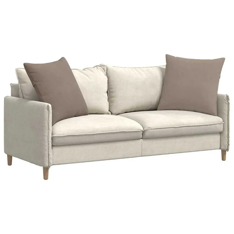 Coussins de canapé 2 pcs Taupe 60 x 60 cm tissu - 3