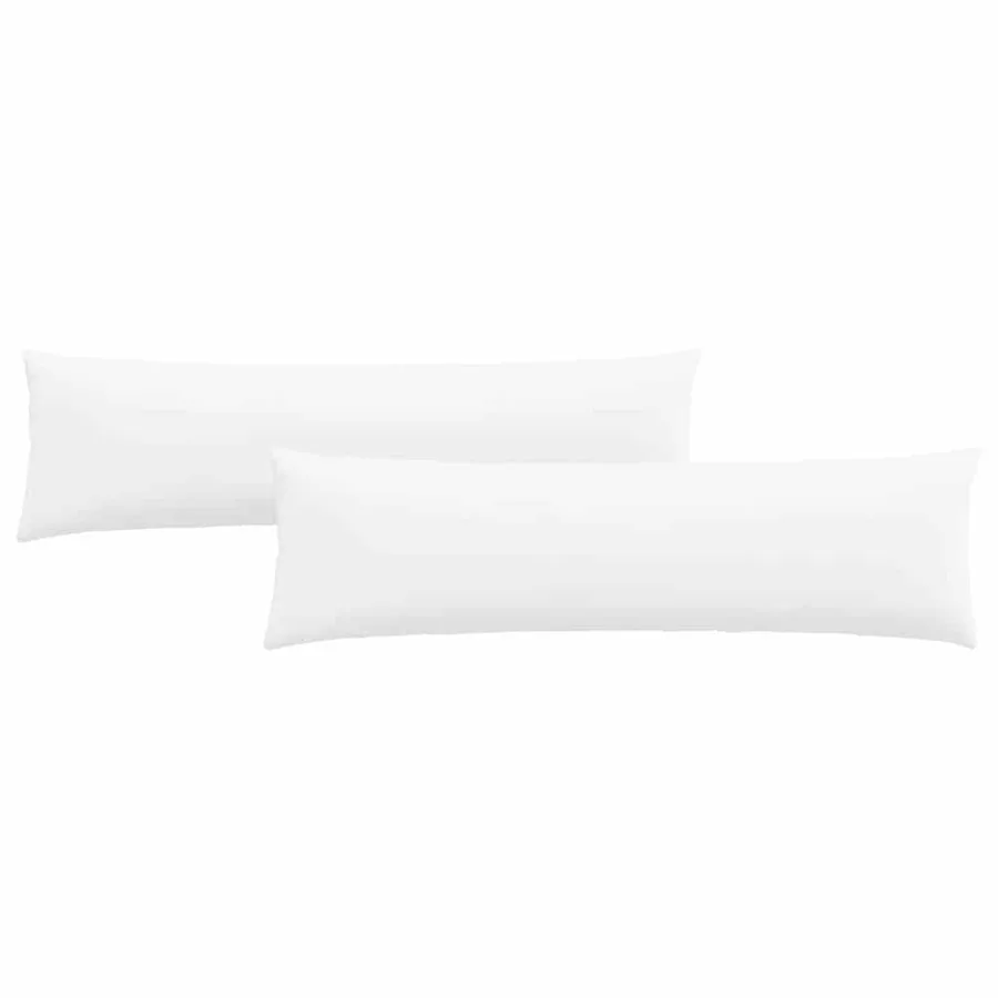 Coussins de canapé 2 pcs Blanc 145 x 40 cm tissu - 2