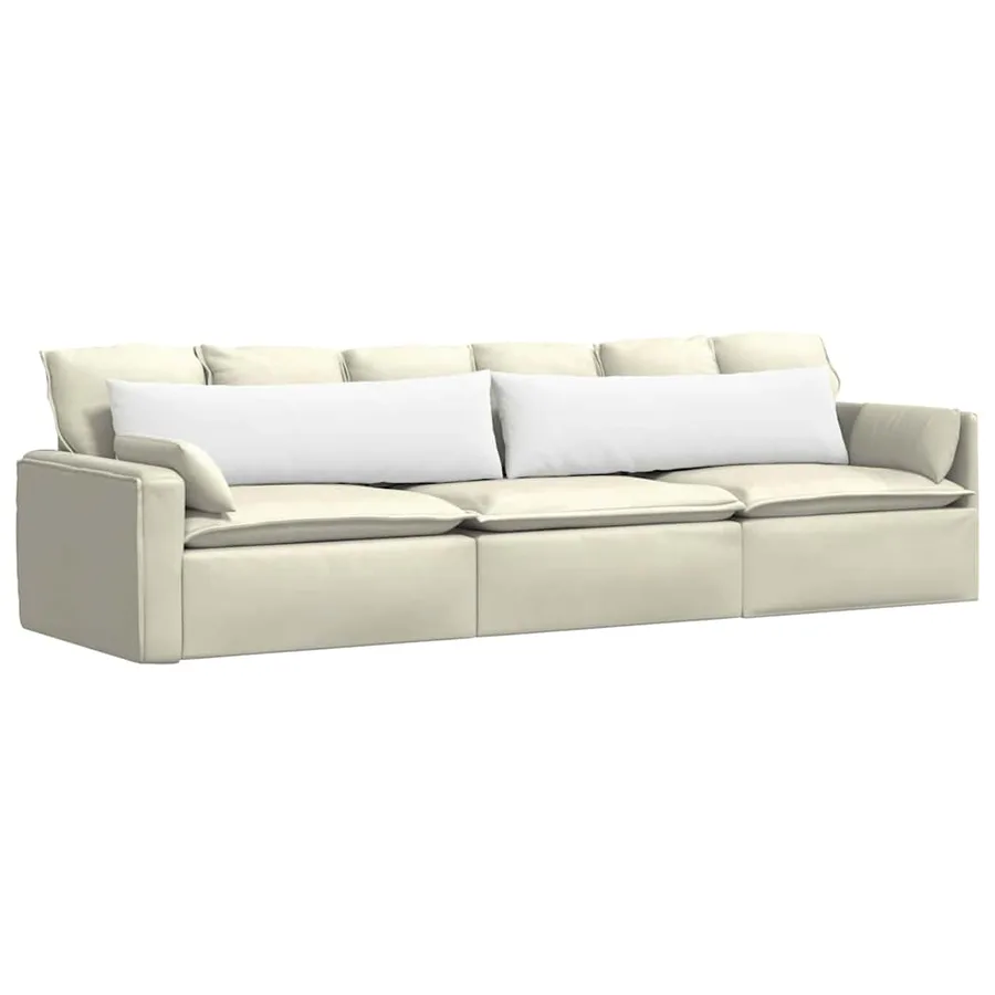 Coussins de canapé 2 pcs Blanc 145 x 40 cm tissu - 3