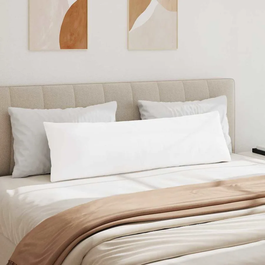Coussins de canapé 2 pcs Blanc 145 x 40 cm tissu - 4