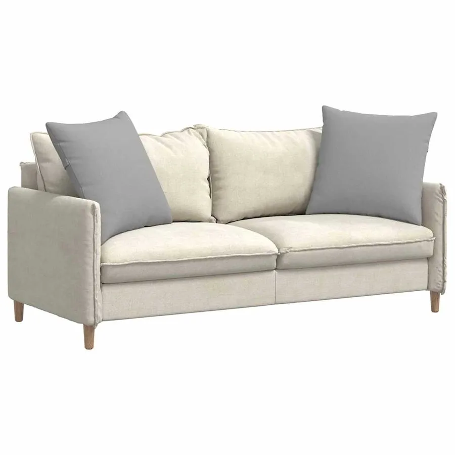 Coussins de canapé 2 pcs Gris nuage 80 x 80 cm tissu - 3
