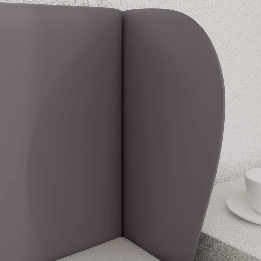 Oreille de tête de lit Gris Foncé 40 x 23 x 6 cm PVC - 4