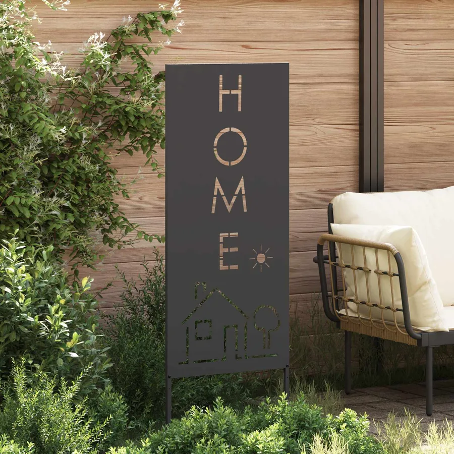 Écran de confidentialité de jardin Fretwork Noir 50 x 140 cm - 3
