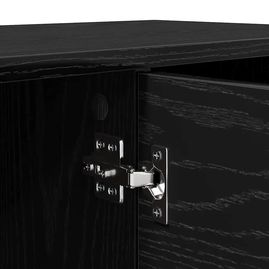 Meuble TV Chêne noir 102 x 35 x 36,5 cm Bois d'ingénierie - 9