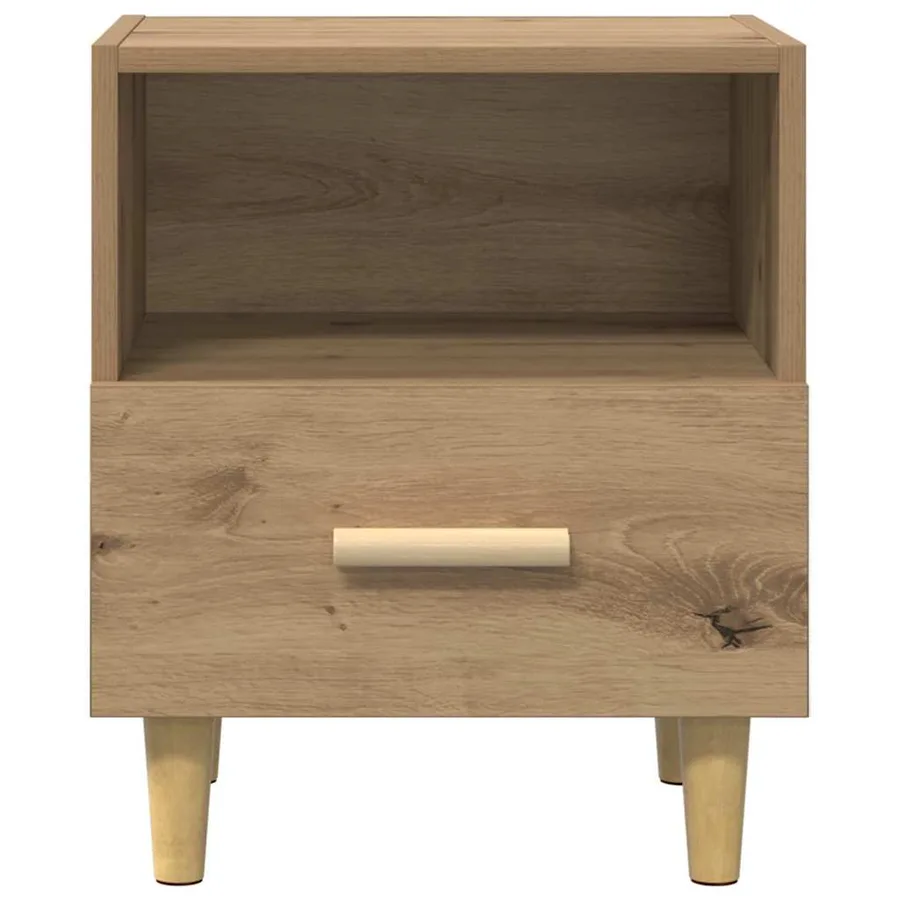 Cabinet de chevet 2 pc Chêne artisanal 40 x 35 x 47 cm - 7