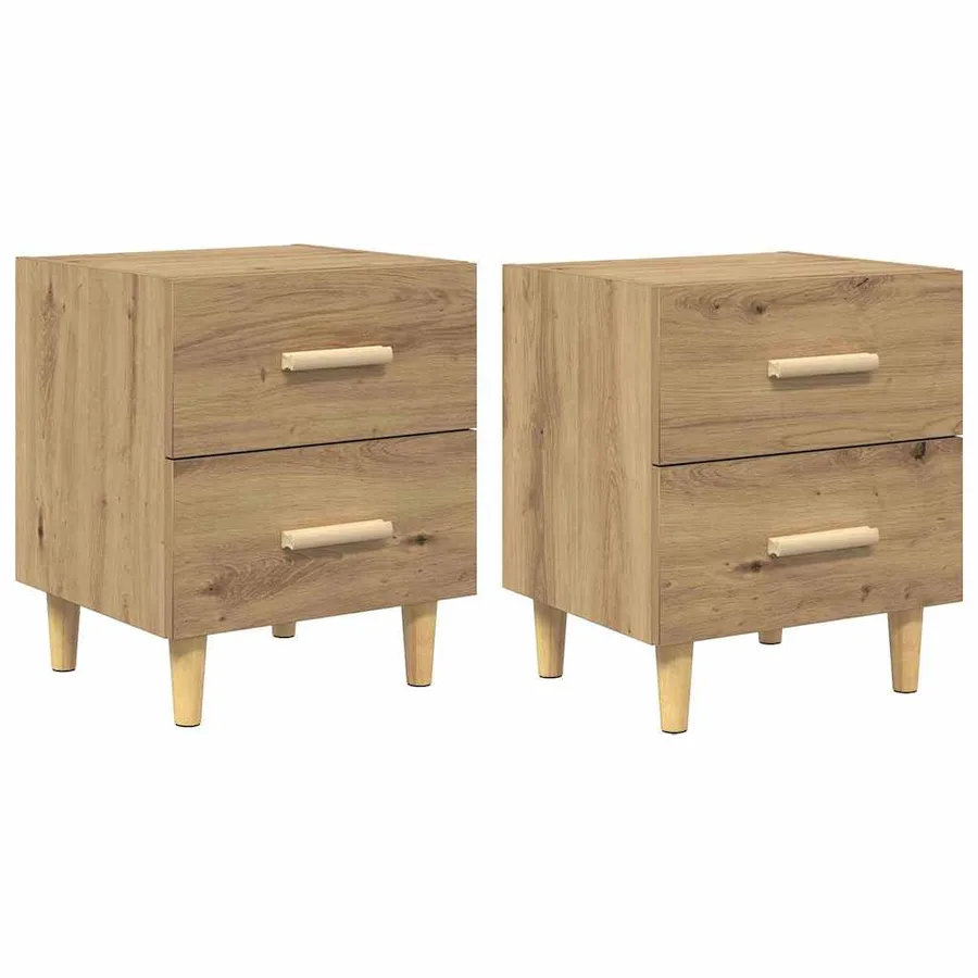 Armoire de lit 2 pc Chêne artisanal 40 x 35 x 47.5cm - 2