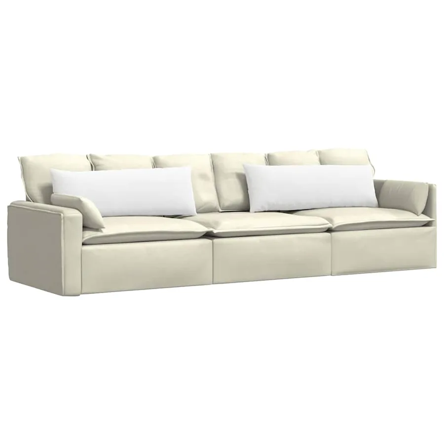 Coussins de canapé 2 pcs Blanc 120 x 40 cm tissu - 3