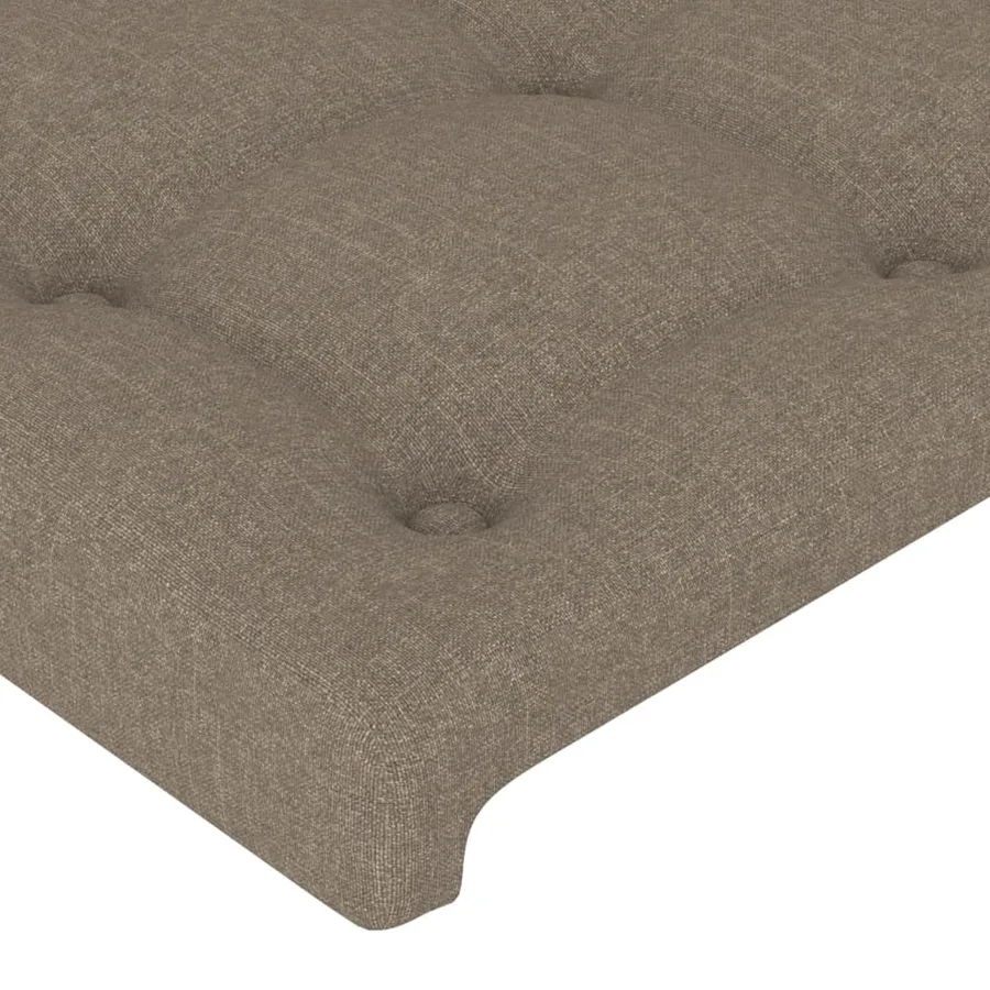 Têtes de lit Taupe 200x5x78/88 cm Tissu - 4
