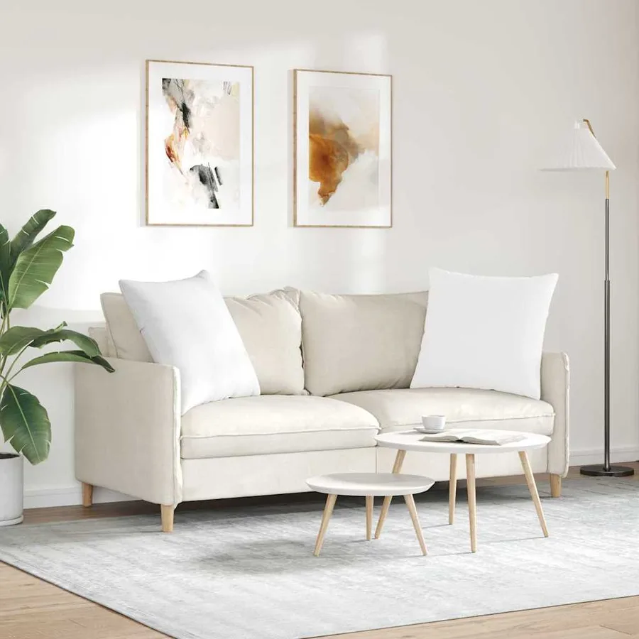 Coussins de canapé 2 pcs Blanc 80 x 80 cm tissu - 4