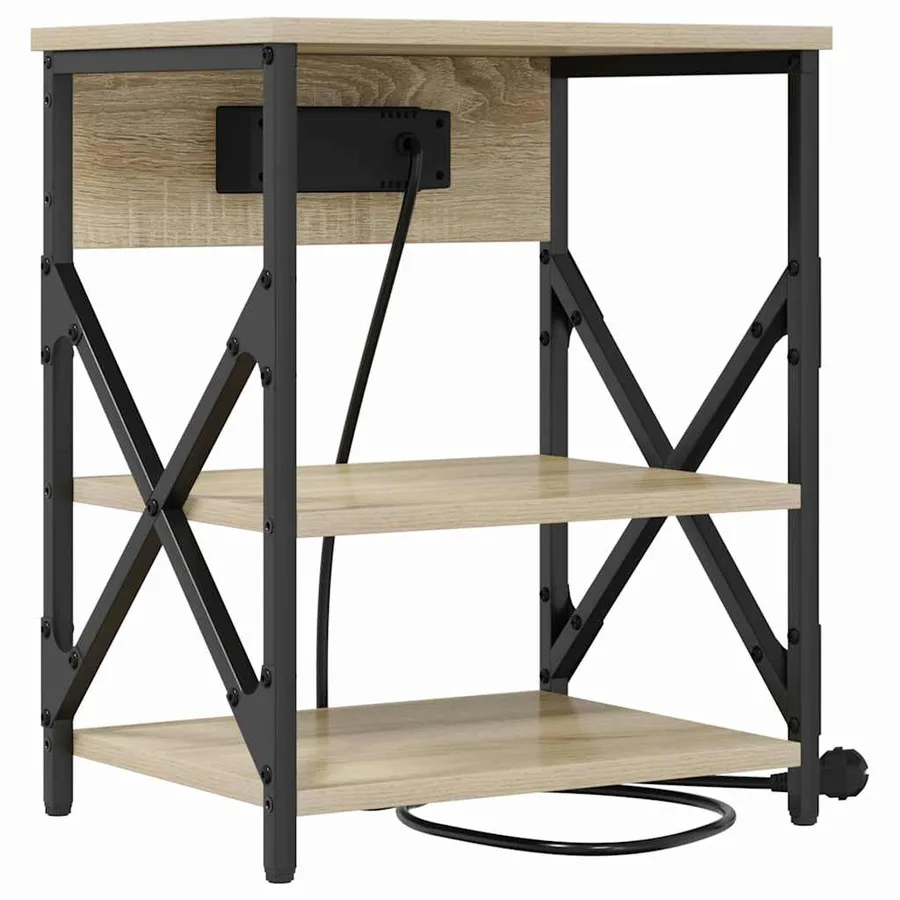 Cabinet de chevet avec étagère Chêne Sonoma 41 x 31 x 51 cm - 7