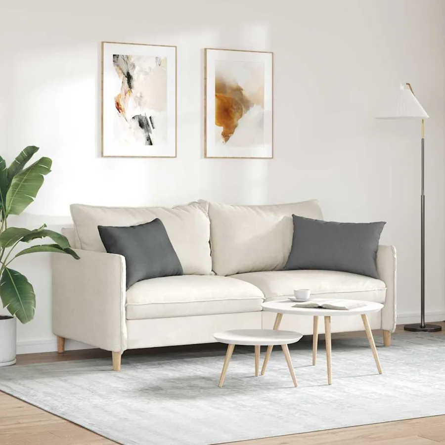 Coussins de canapé 2 pcs Gris foncé 60 x 40 cm tissu - 4