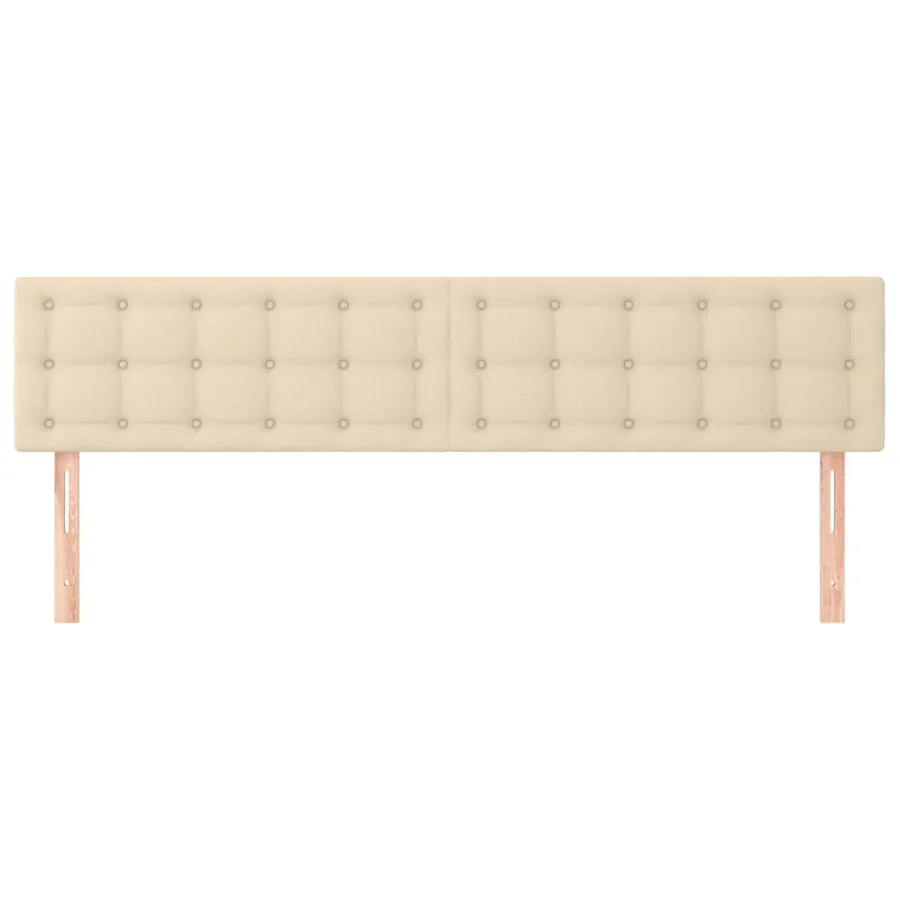 Têtes de lit Crème 180x5x78/88 cm Tissu - 3
