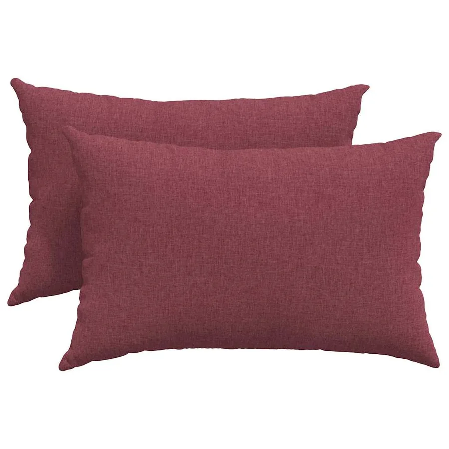 Coussins de canapé 2 pcs Bordeaux 60 x 40 cm tissu - 2