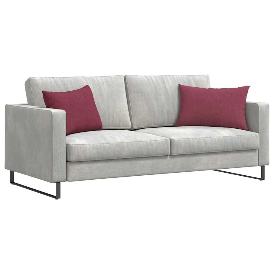 Coussins de canapé 2 pcs Bordeaux 60 x 40 cm tissu - 3