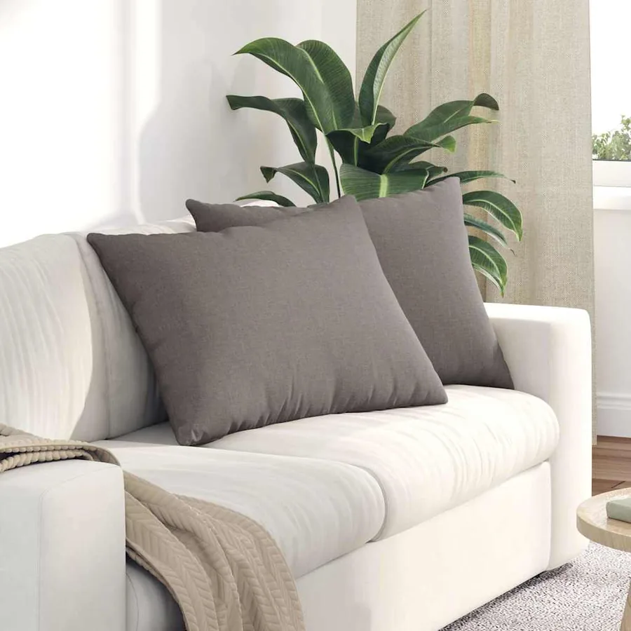 Coussins de canapé 2 pcs Taupe 70 x 50 cm tissu