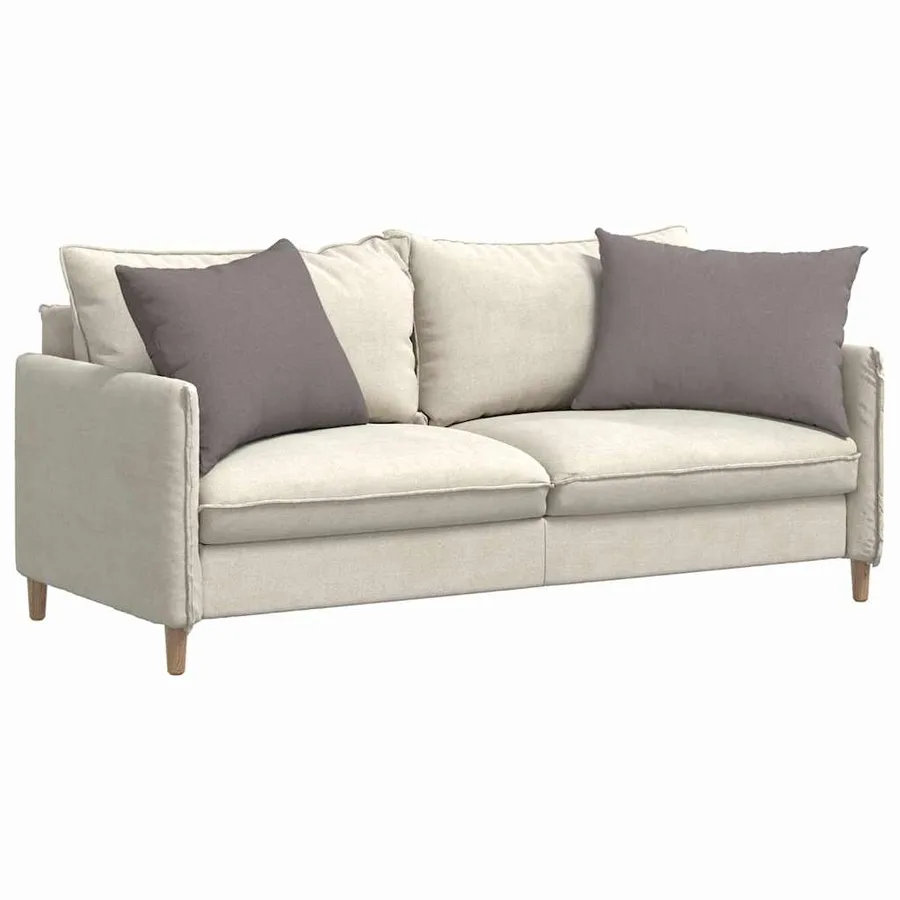 Coussins de canapé 2 pcs Taupe 70 x 50 cm tissu - 3
