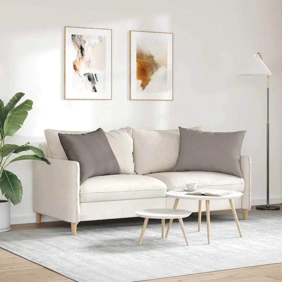 Coussins de canapé 2 pcs Taupe 70 x 50 cm tissu - 4