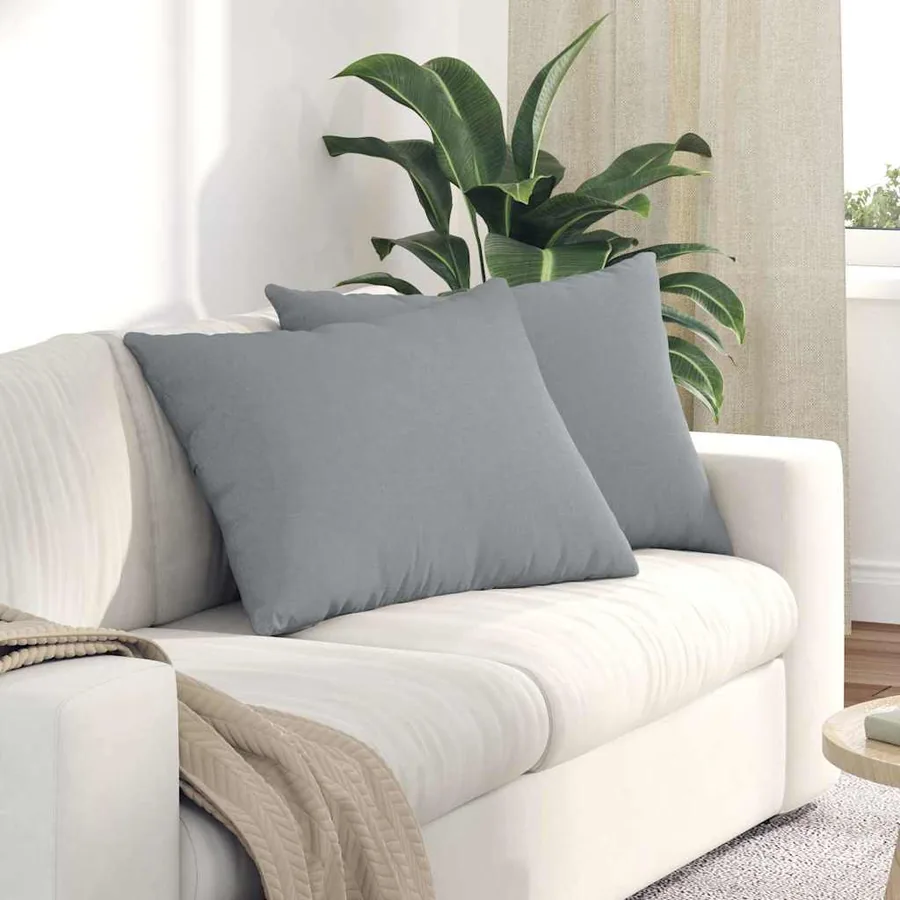 Coussins de canapé 2 pcs Gris clair 70 x 50 cm tissu