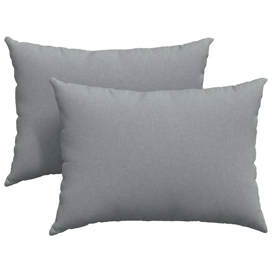 Coussins de canapé 2 pcs Gris clair 70 x 50 cm tissu - 2