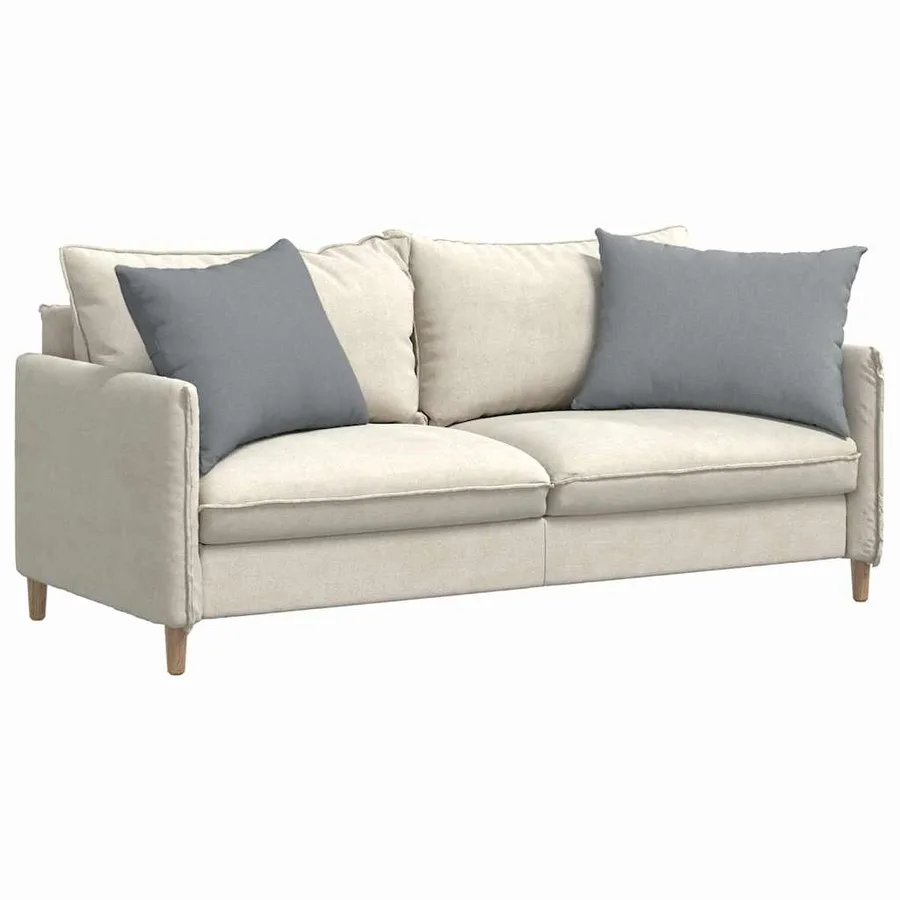 Coussins de canapé 2 pcs Gris clair 70 x 50 cm tissu - 3