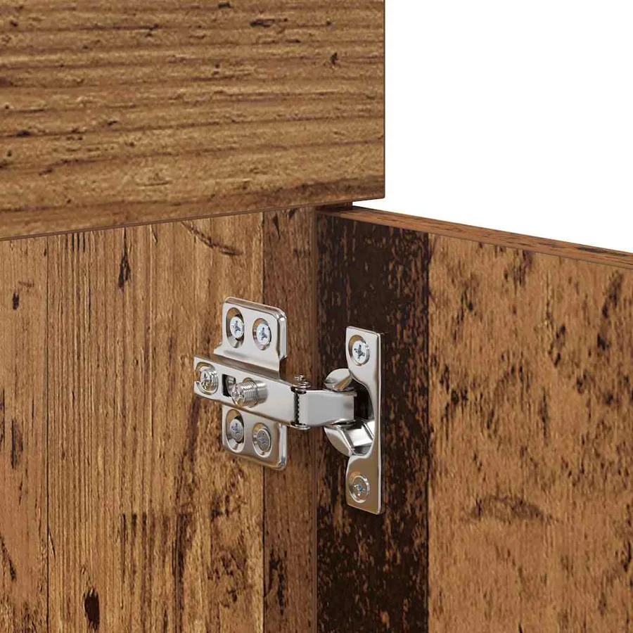 Armoire d'évier avec stockage Bois ancien Bois d'ingénierie - 8