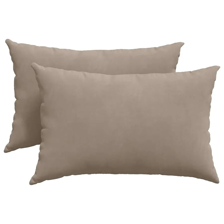 Coussins de canapé 2 pcs Taupe 60 x 40 cm tissu - 2