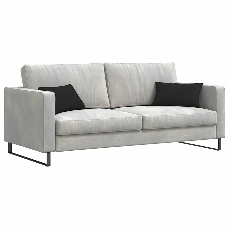 Coussins de canapé 2 pcs Noir 50 x 30 cm tissu - 3