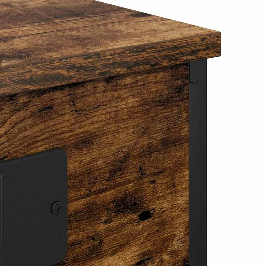 Cabinet de chevet avec étagère 2 pcs Chêne fumé 41 x 31 x 51 cm - 8