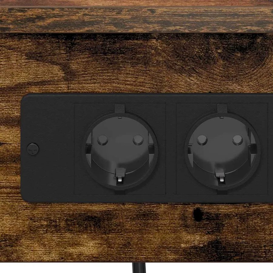 Cabinet de chevet avec étagère 2 pcs Chêne fumé 41 x 31 x 51 cm - 9