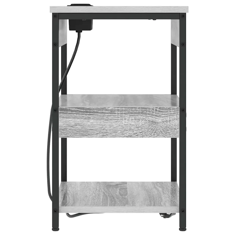 Cabinet de chevet Gris Sonoma 41 x 31 x 51 cm Bois d'ingénierie - 6