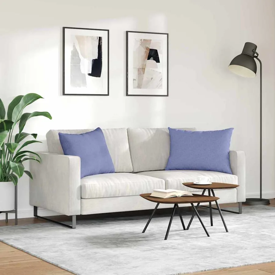 Coussins de canapé 2 pcs Bleu denim 70 x 50 cm tissu - 4
