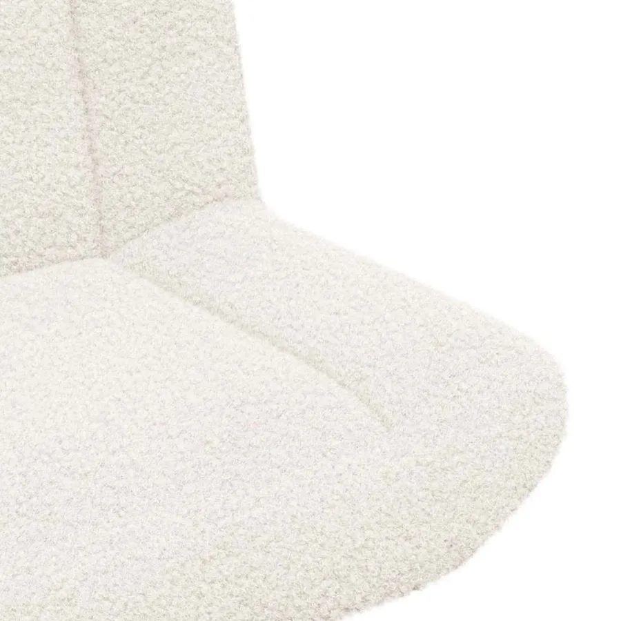 Chaise pivotante Crème 63 x 75 x 76 cm Peau de mouton - 7