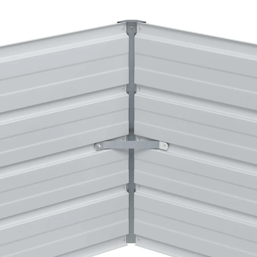 Jardin surélevé Aspect bois 129 x 129 x 45 cm Acier galvanisé - 10