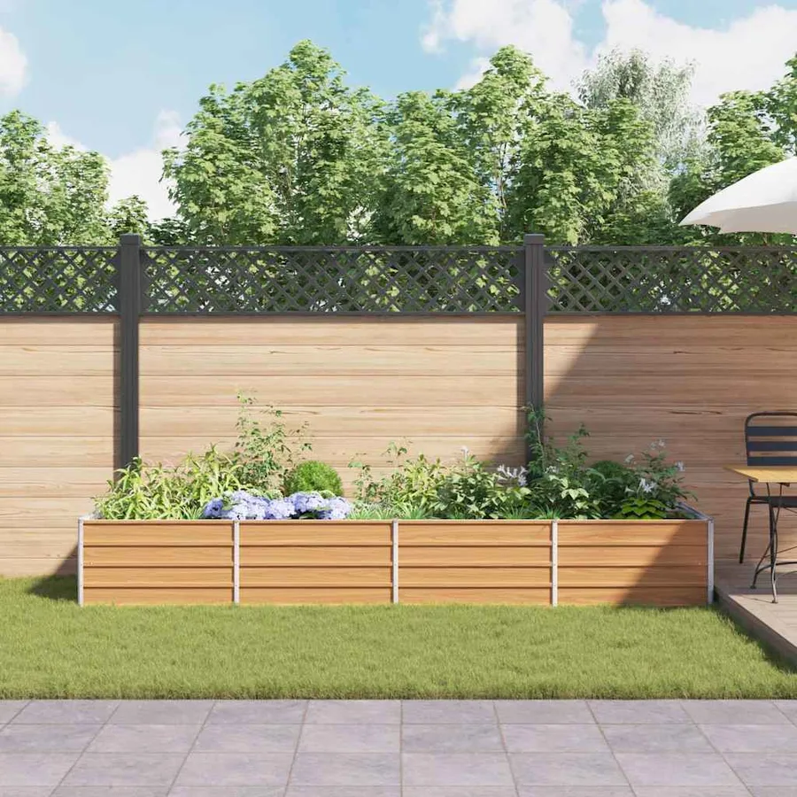 Jardinière surélevée Marron Clair 320 x 80 x 45 cm - 4