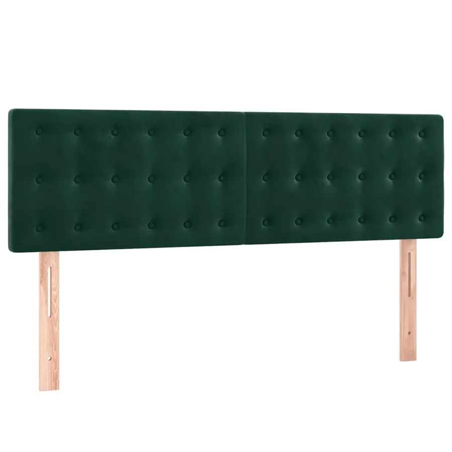 Têtes de lit Vert foncé 144x5x78/88 cm Velours - 2