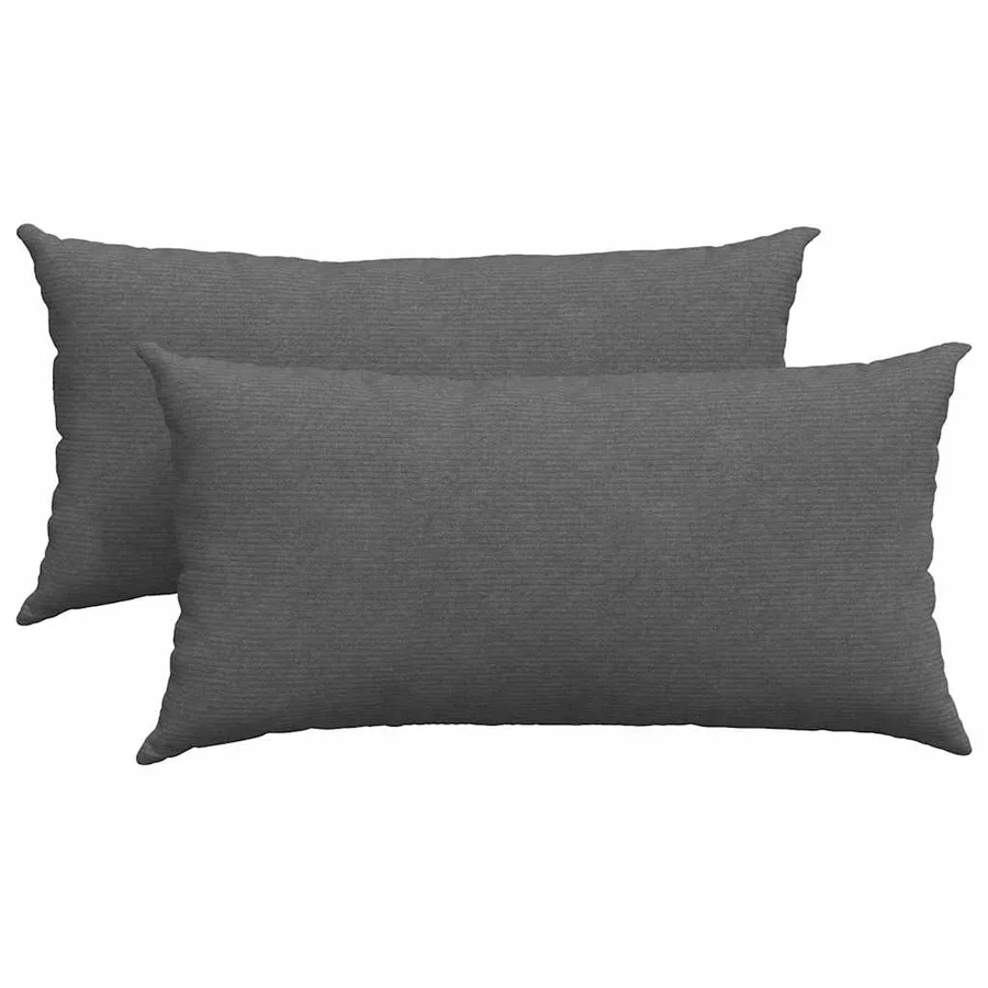 Coussins de canapé 2 pcs Gris foncé 80 x 40 cm - 2
