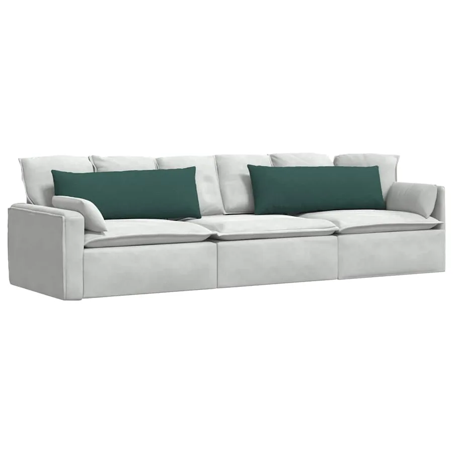 Coussins de canapé 2 pcs Vert foncé 120 x 40 cm tissu - 3
