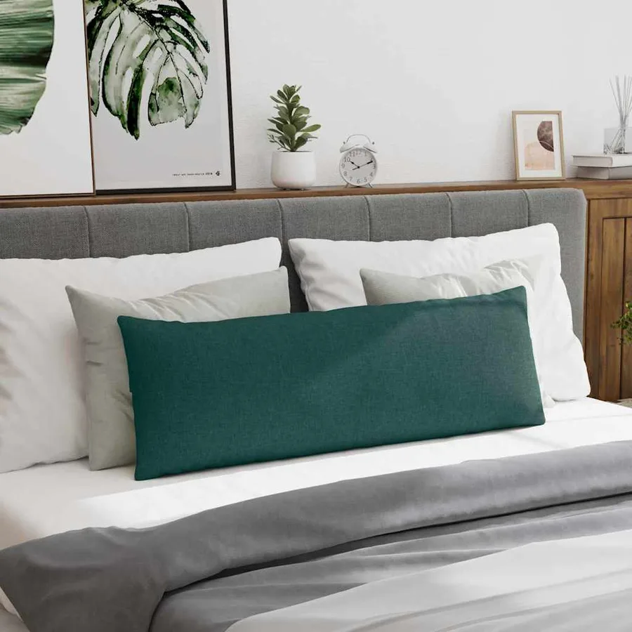 Coussins de canapé 2 pcs Vert foncé 120 x 40 cm tissu - 4