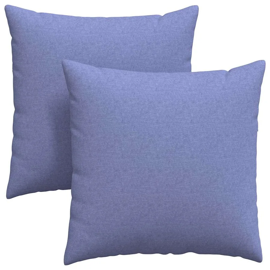 Coussins de canapé 2 pcs Bleu denim 60 x 60 cm tissu - 2