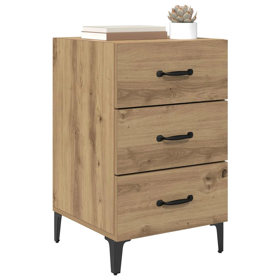 Cabinet de chevet Chêne artisanal 40 x 40,5 x 66 cm - 3