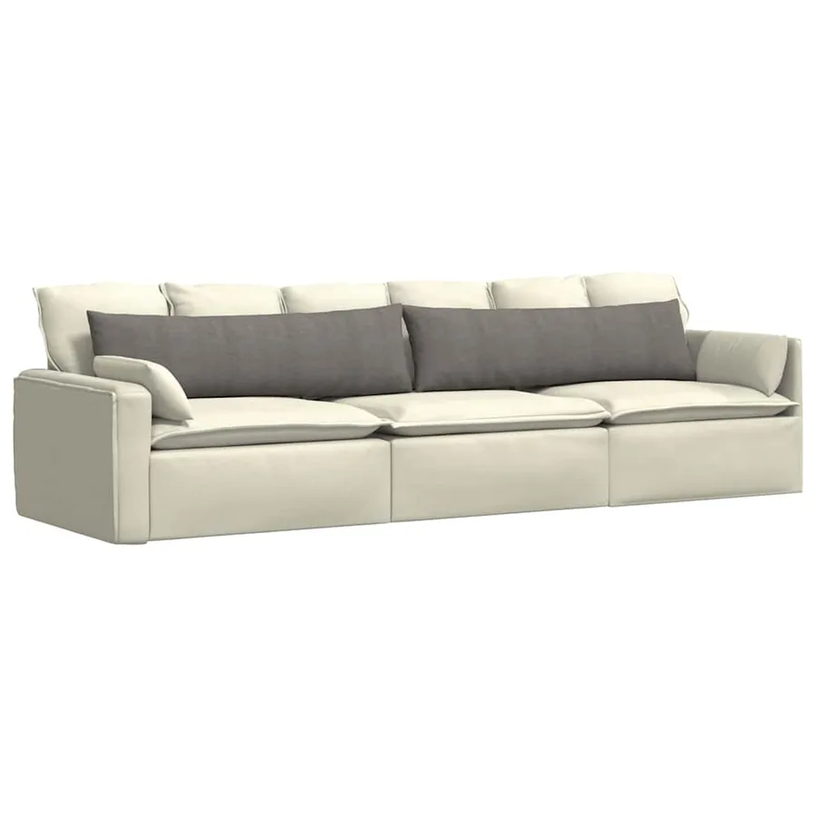 Coussins de canapé 2 pcs Gris clair 145 x 40 cm - 3