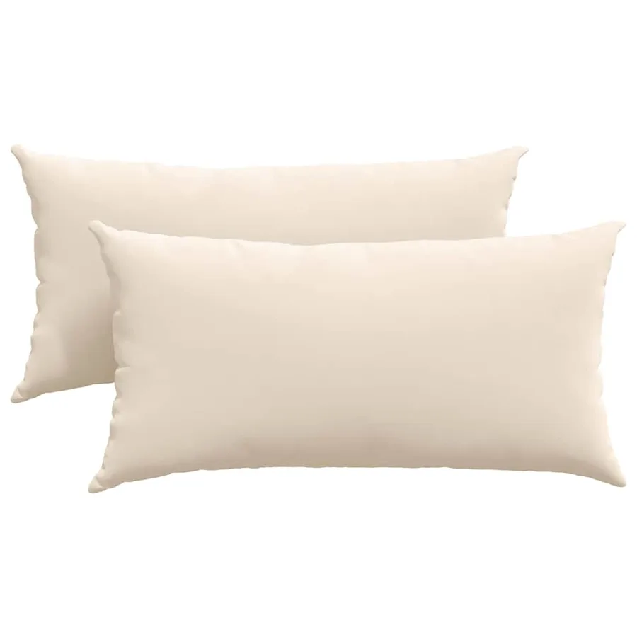 Coussins de canapé 2 pcs Beige 80 x 40 cm tissu - 2