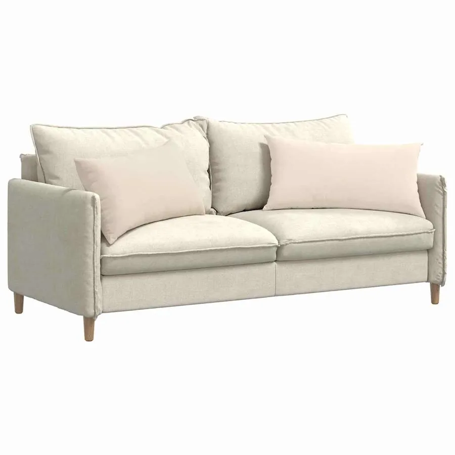 Coussins de canapé 2 pcs Beige 80 x 40 cm tissu - 3