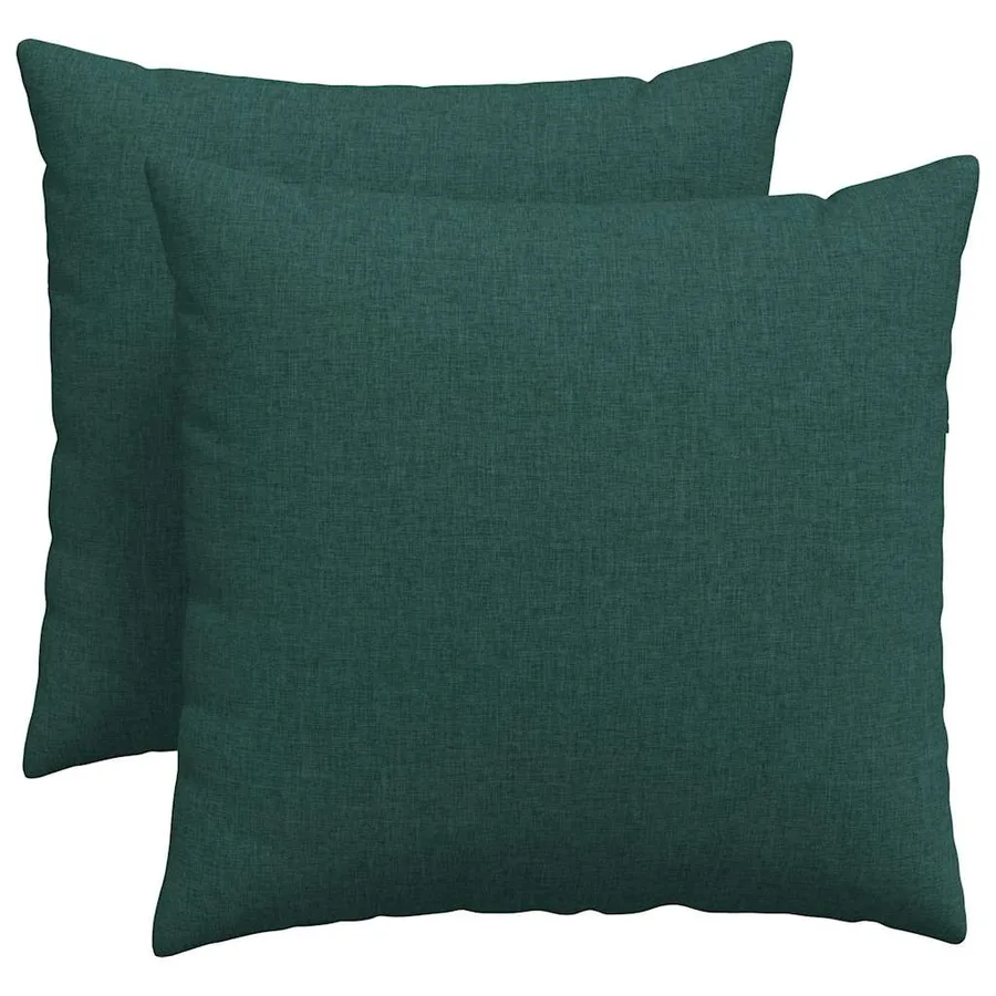 Coussins de canapé 2 pcs Vert foncé 50 x 50 cm tissu - 2