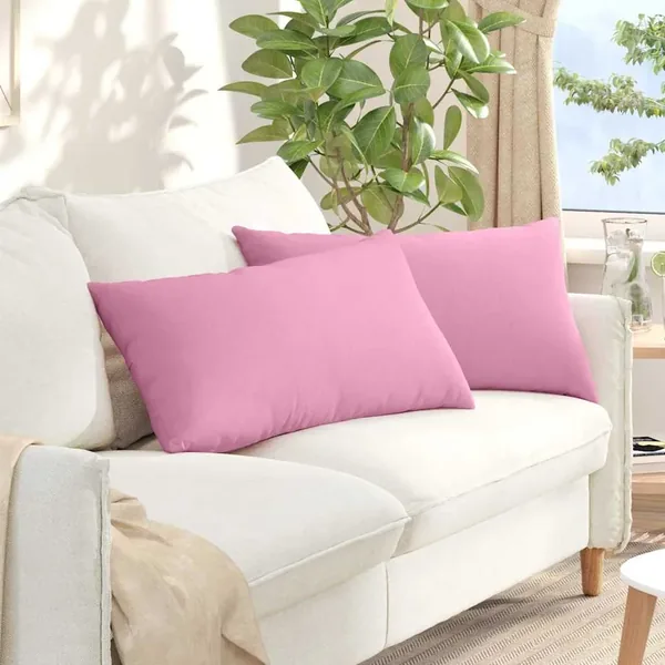 Coussins de canapé 2 pcs Rose 80 x 40 cm tissu