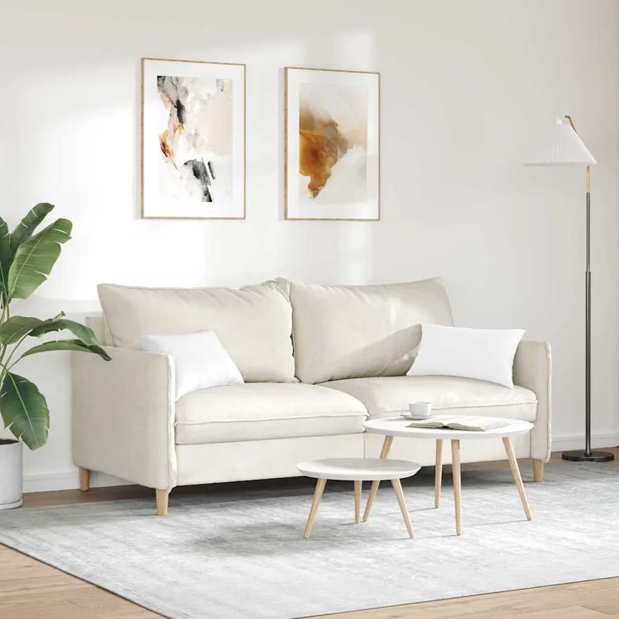 Coussins de canapé 2 pcs Blanc 50 x 30 cm tissu - 4